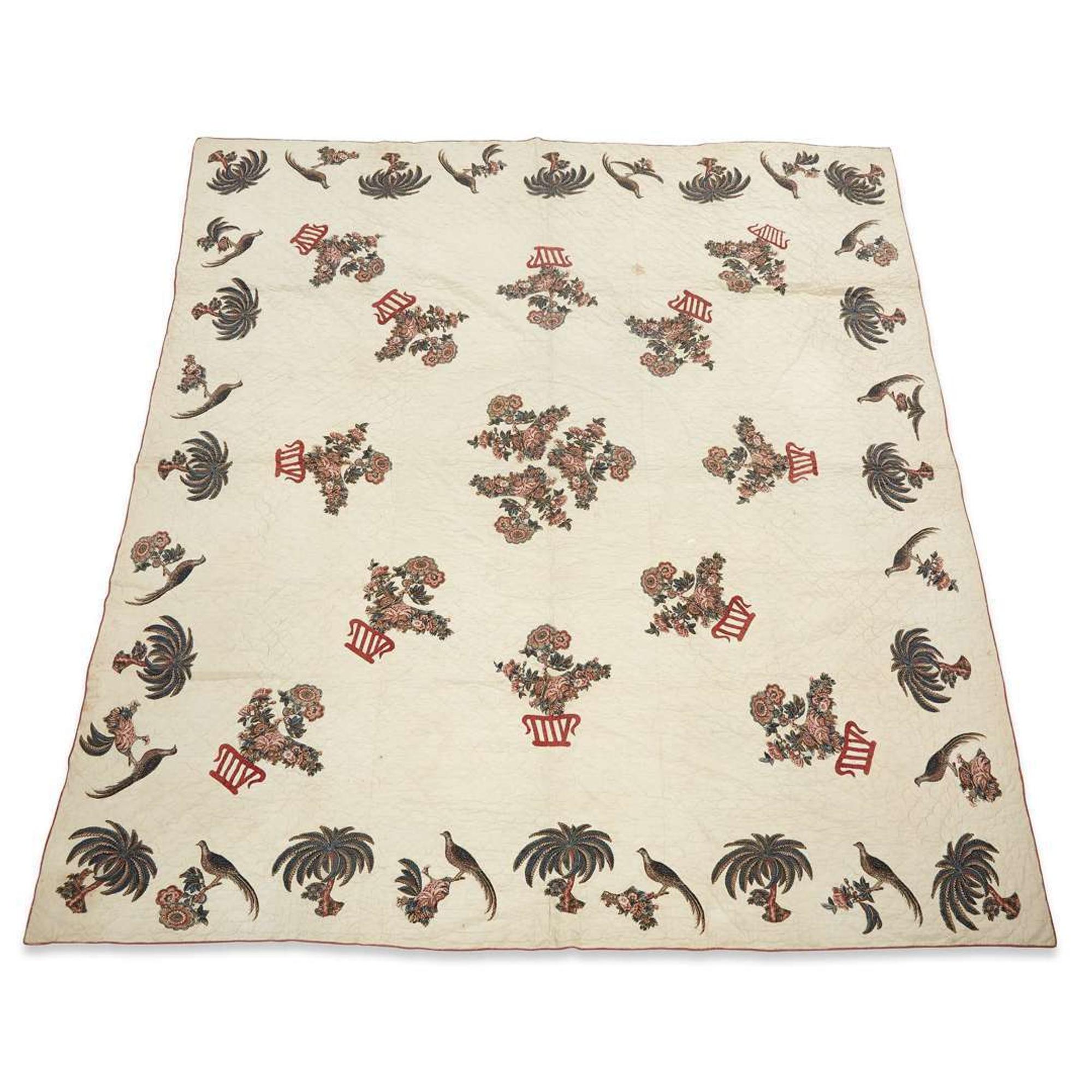Appliquéd quilt early 19th century