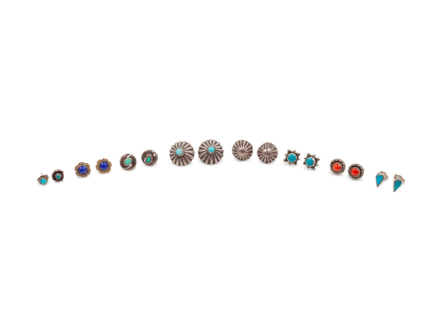 An Assortment of Navajo Post Earrings