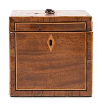 A George III Marquetry Tea Caddy