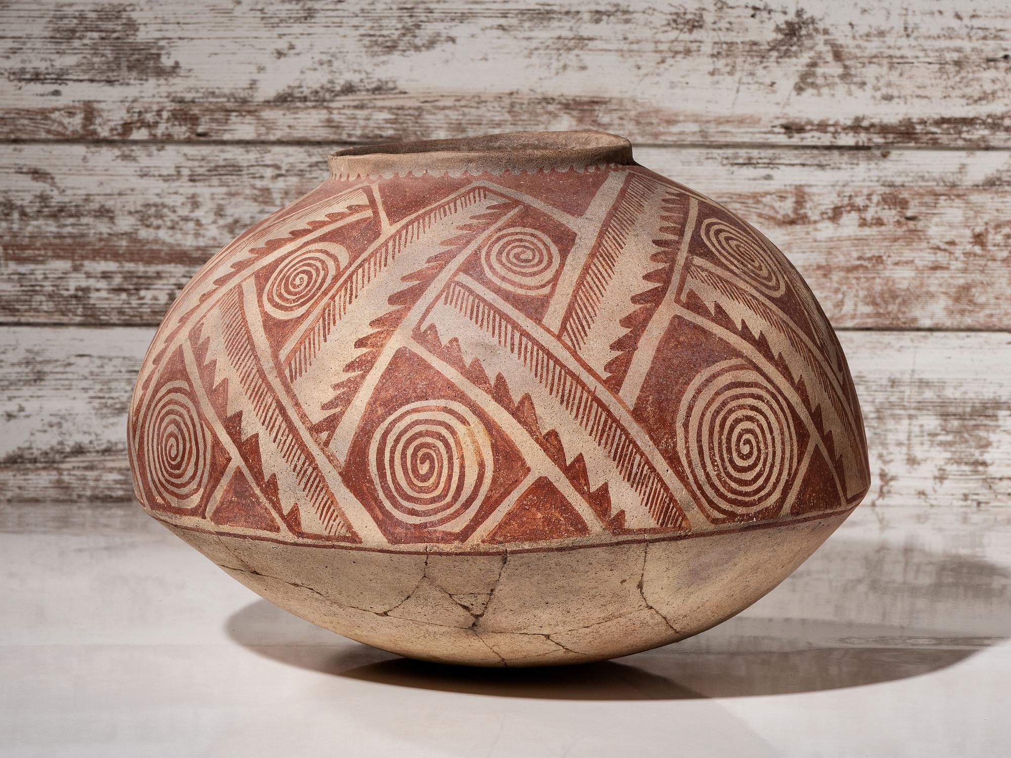 Ancestral Pueblo, Hohokam Red-on-Buff Pottery Olla