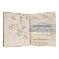 [Travel & Exploration - Challenger Expedition]. Channer, Arthur (1852-1929). Manuscript log and sketchbook kept as Sub-Lieutenant aboard H.M.S. Challenger during its pioneering scientific circumnavigation, 14 September 1873-April 1874.