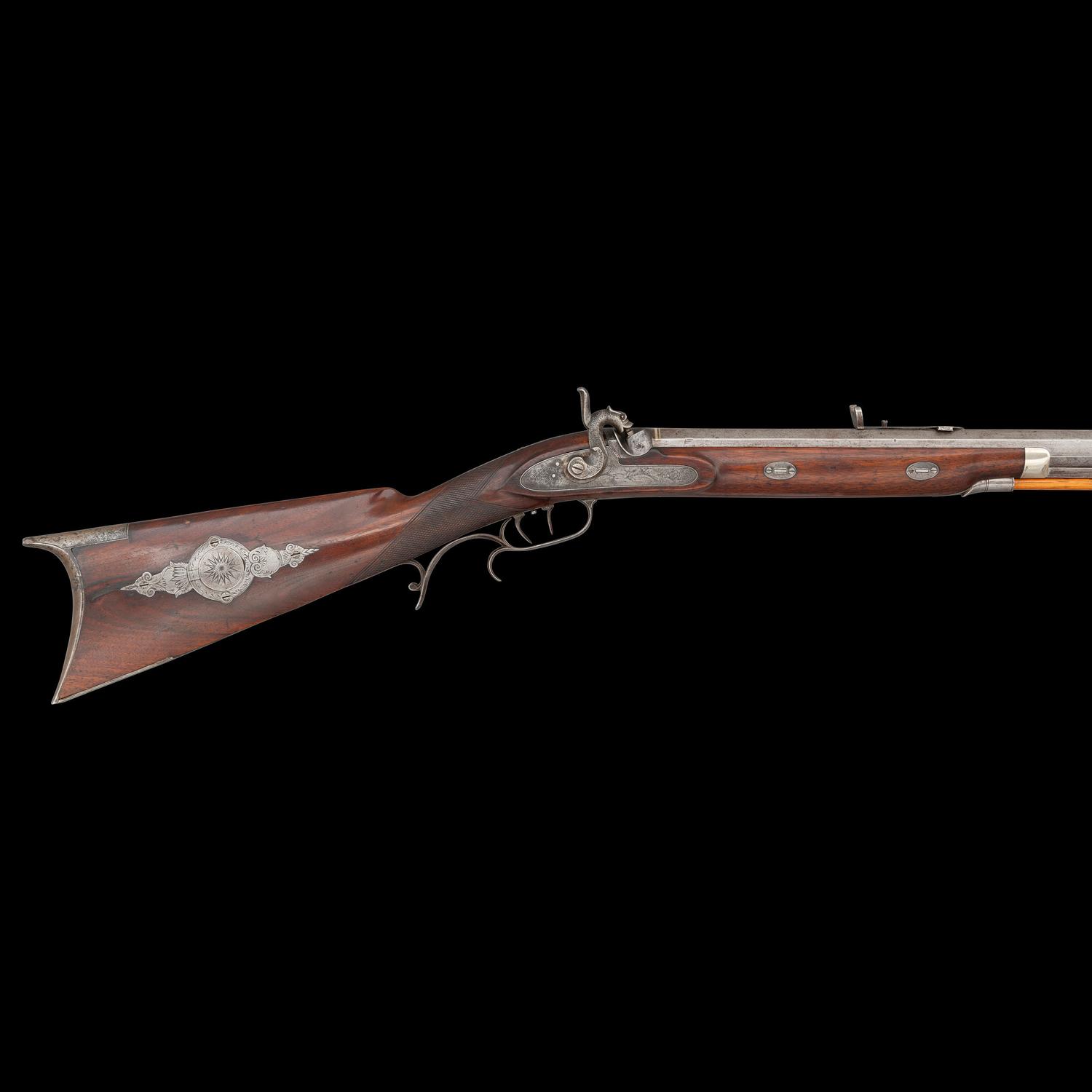 Lovely H.E. Dimick St. Louis Half-Stock Percussion Heavy Sporting Rifle