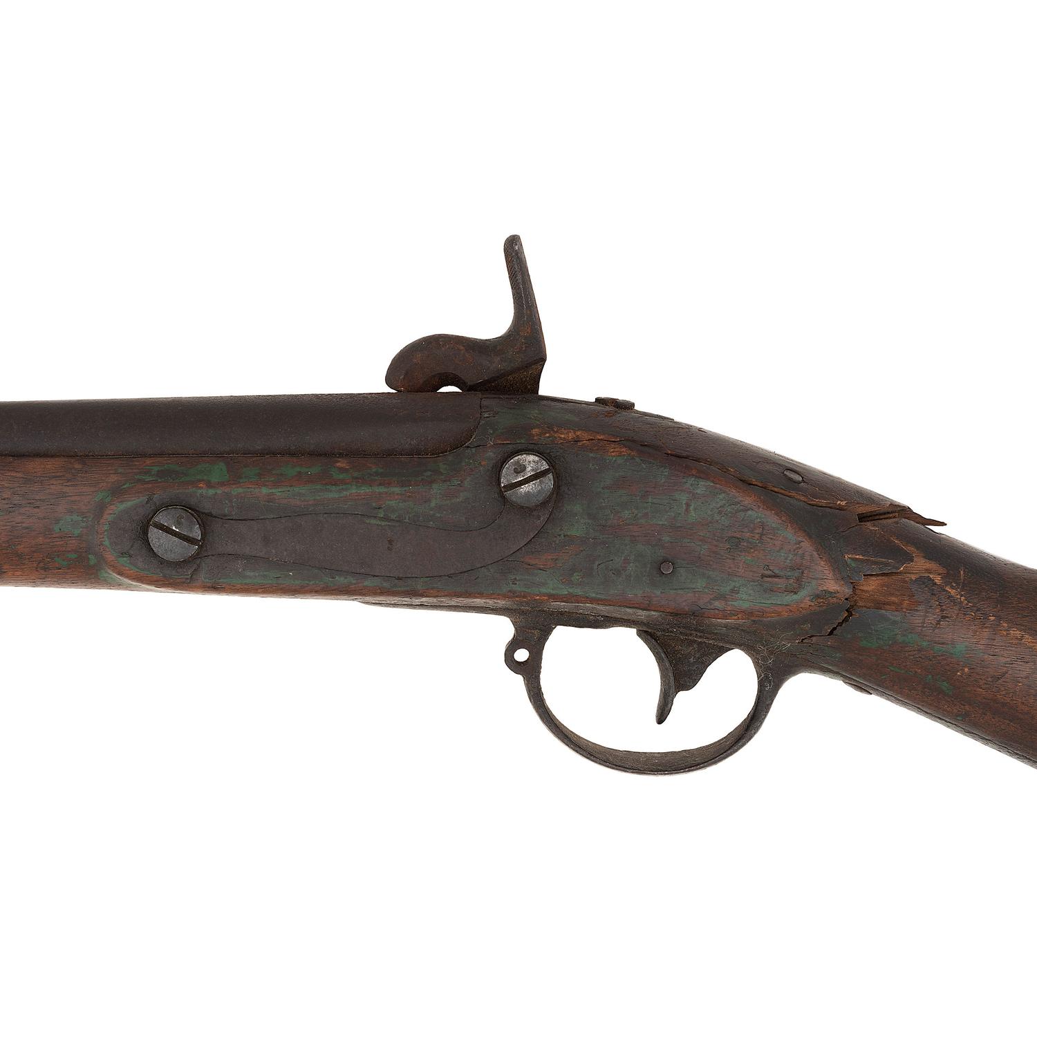 Native Used and Period Shortened US Model 1822 (1816 Type II) Musket by Harpers Ferry
