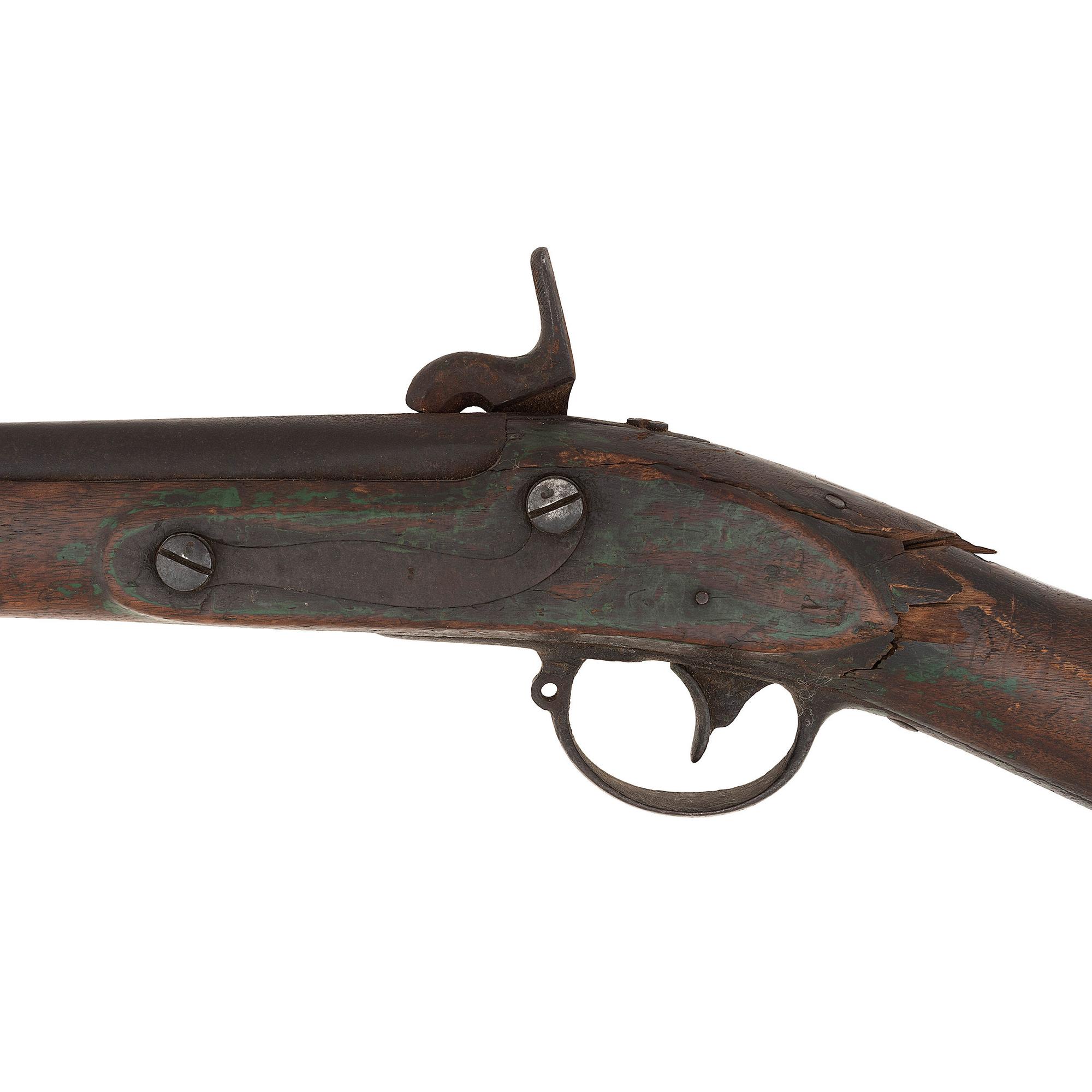 Native Used and Period Shortened US Model 1822 (1816 Type II) Musket by Harpers Ferry