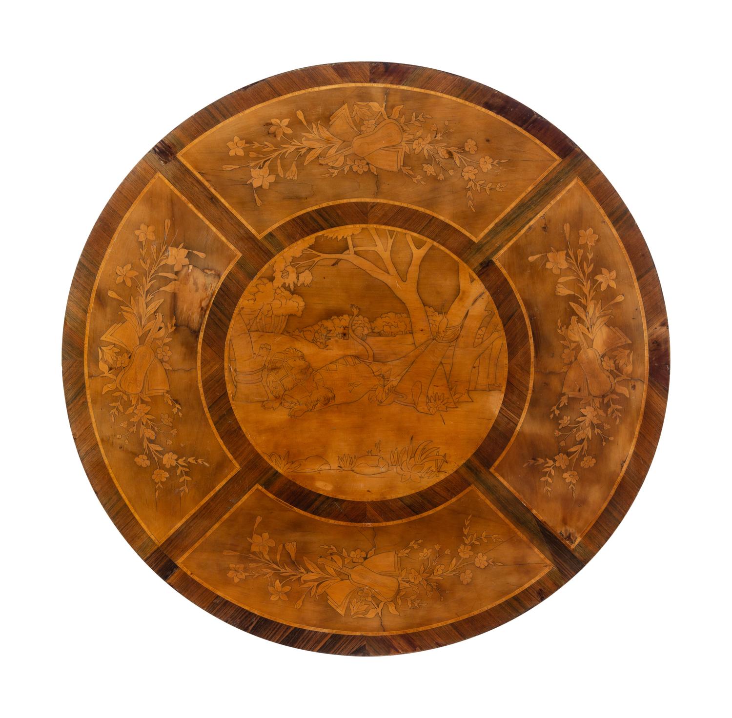 A Louis XVI Style Marquetry Center Table