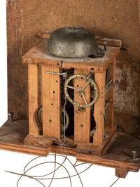 A Classical Black Paint and Parcel Gilt Decorated Tall Case Clock