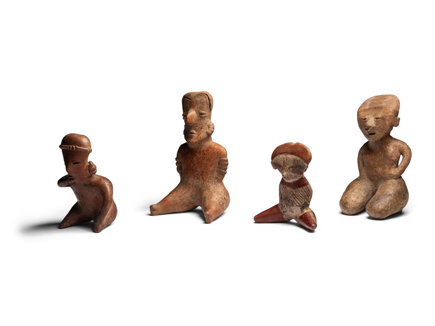 Four Jalisco Terracotta Seated Figures