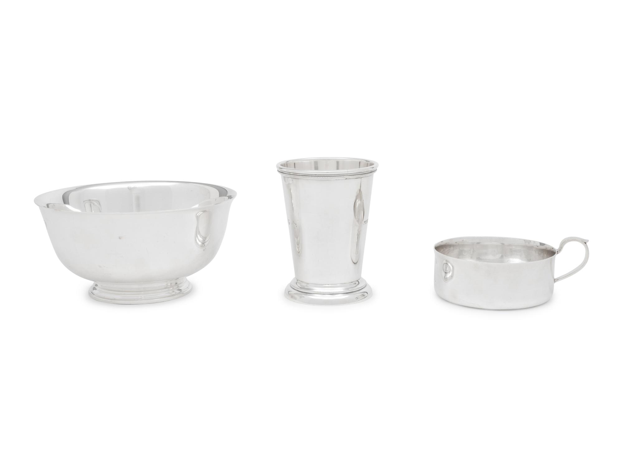 Three Tiffany and Co. Silver Table Articles