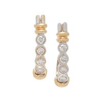 BICOLOR GOLD AND DIAMOND EARRINGS