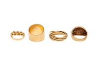 COLLECTION OF YELLOW GOLD RINGS