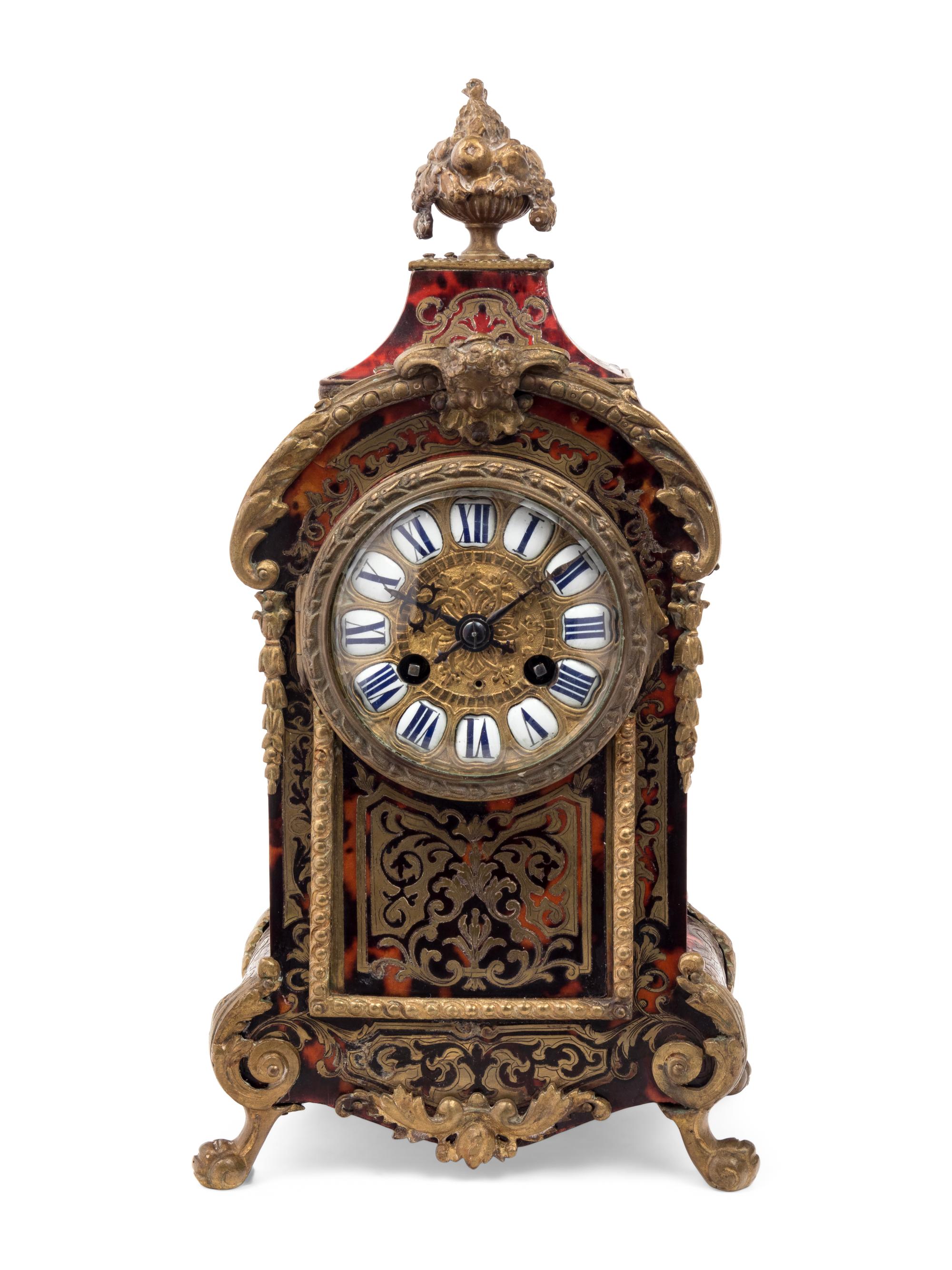 A Napoleon III Gilt Bronze and Tortoise Shell Mounted Boulle Marquetry Bracket Clock