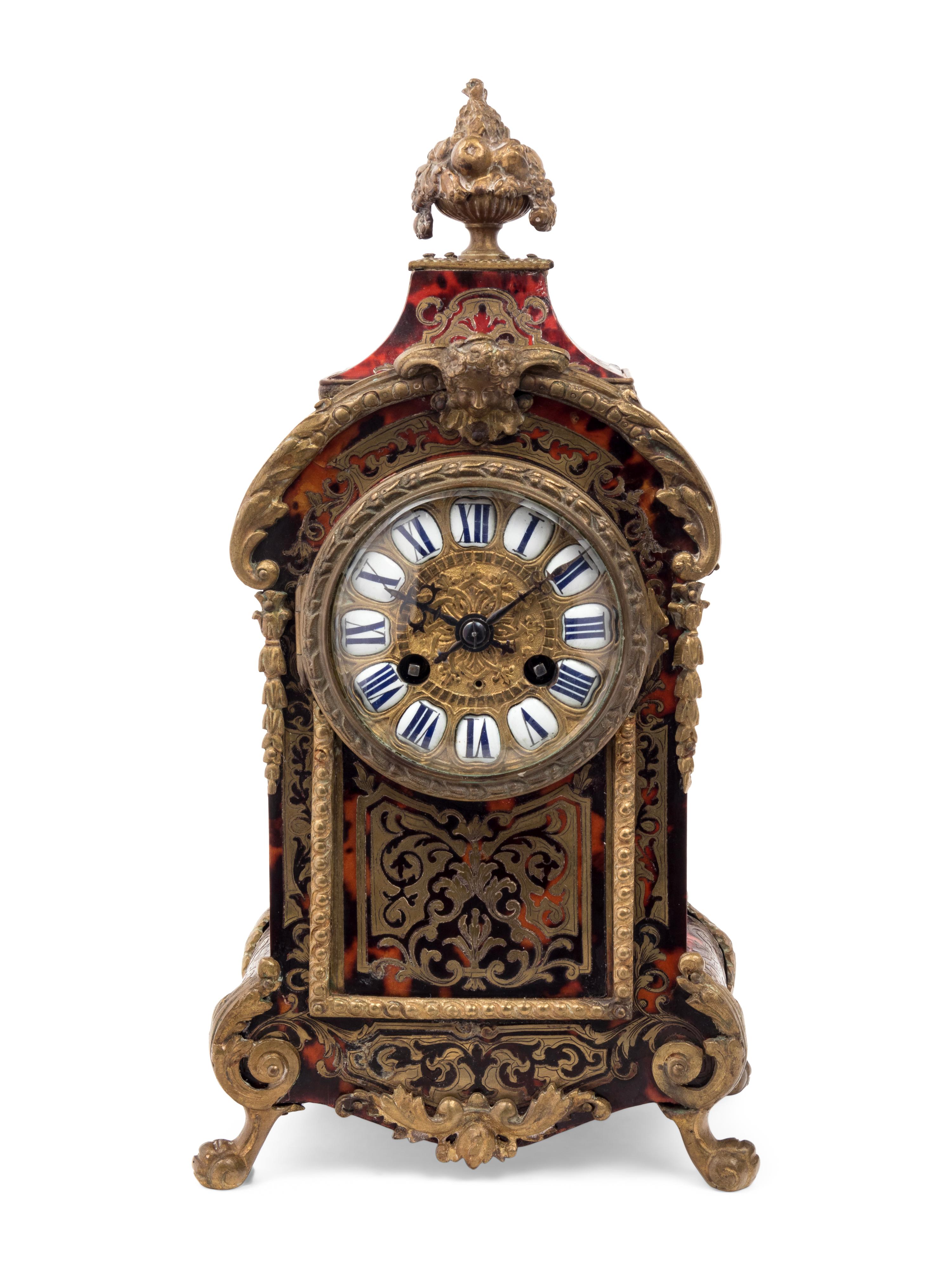 A Napoleon III Gilt Bronze and Tortoise Shell Mounted Boulle Marquetry Bracket Clock