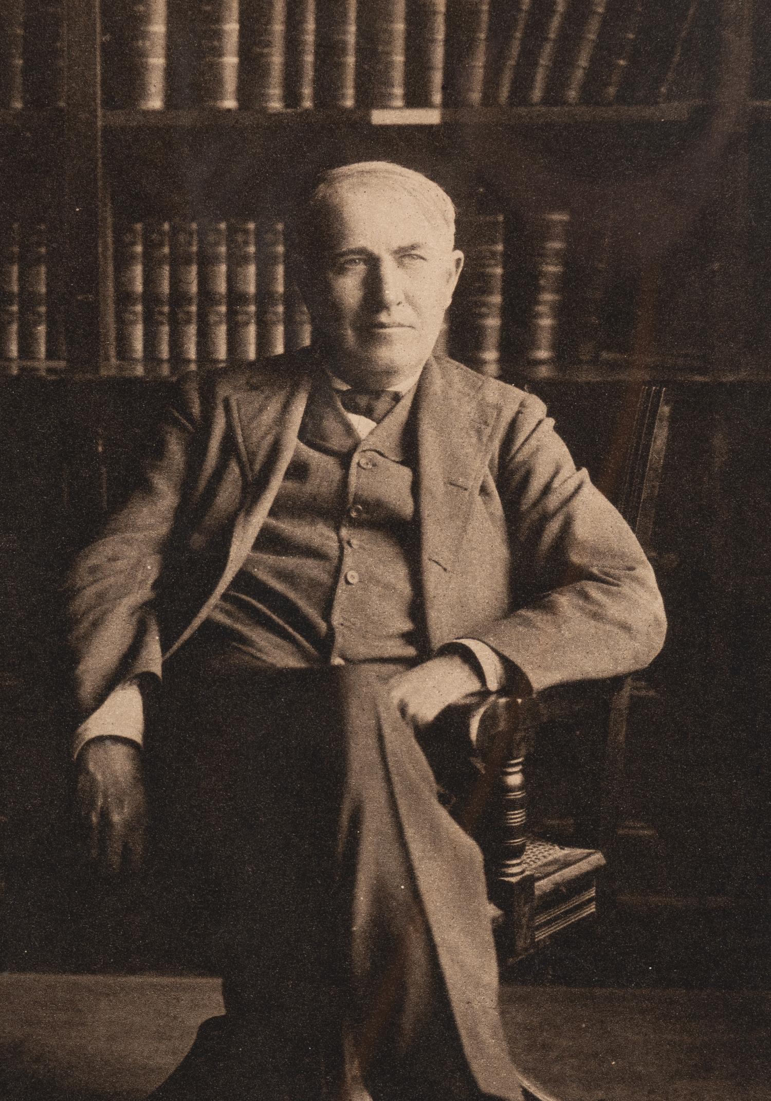 [LINCOLN, Abraham (1809-1865)]. EDISON, Thomas Alva (1847-1931). Autograph note signed ("Thomas A. Edison"), Menlo Park, New York, 17 June 1880.