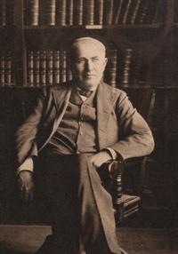 [LINCOLN, Abraham (1809-1865)]. EDISON, Thomas Alva (1847-1931). Autograph note signed ("Thomas A. Edison"), Menlo Park, New York, 17 June 1880.