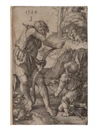 Three Soldiers and the Dog (together with three old master engravings)
