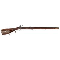 Contemporary Flintlock Jaeger Rifle with Boar Hunting Motifs by John B. Derrick (American, b.1936)