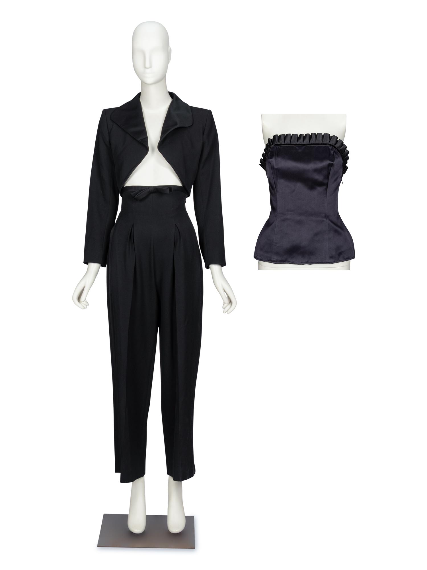 Yves Saint Laurent Rive Gauche, Tuxedo Pantsuit & Bustier