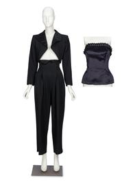 Yves Saint Laurent Rive Gauche, Tuxedo Pantsuit & Bustier