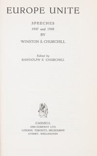 CHURCHILL, WINSTON. Post-War Speeches. London, 1948-1961. 6 vols.