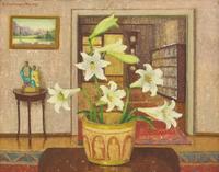 Interior with Lilies