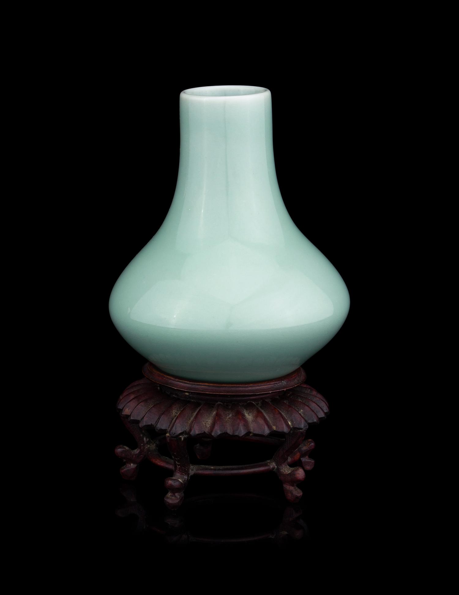 A Chinese Celadon Glazed Porcelain Vase