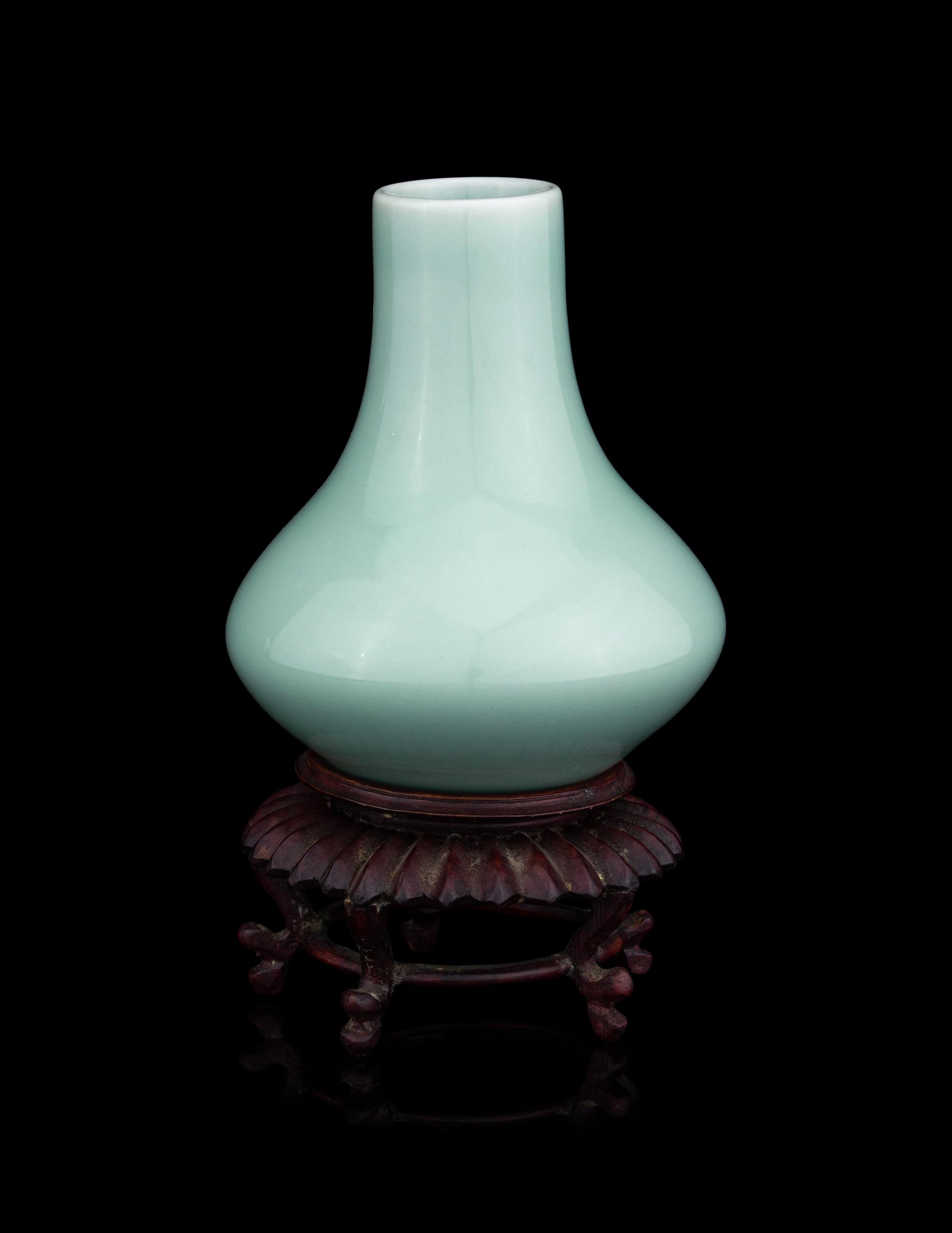 A Chinese Celadon Glazed Porcelain Vase