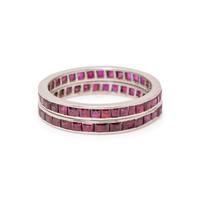 PAIR OF RUBY ETERNITY BANDS