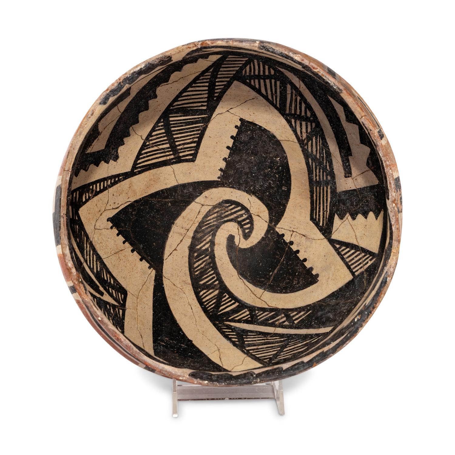 Ancestral Pueblo, Tonto Polychrome Pottery Bowl