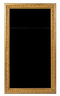 A Continental Giltwood Mirror, Height 60 x width 35 inches.