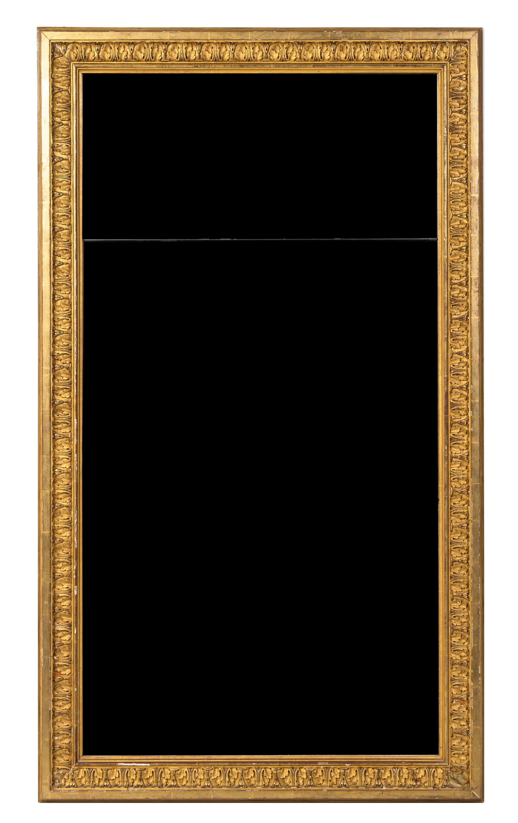 A Continental Giltwood Mirror, Height 60 x width 35 inches.