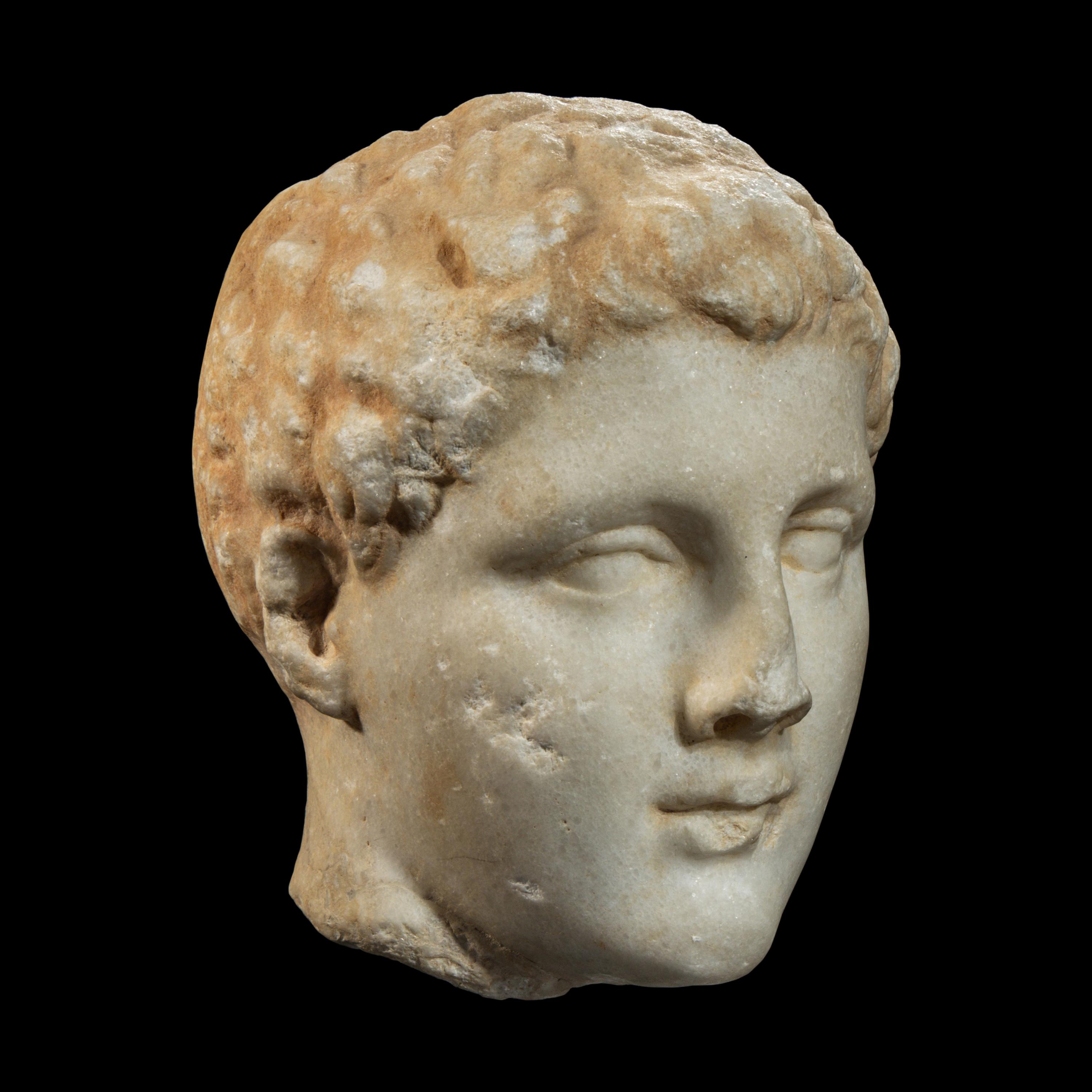 A Greek Marble Head of a Youth