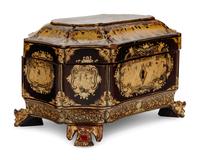 A Chinese Export Lacquered Work Box