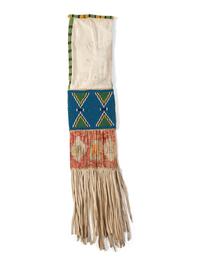 Sioux Beaded Hide Tobacco Bag