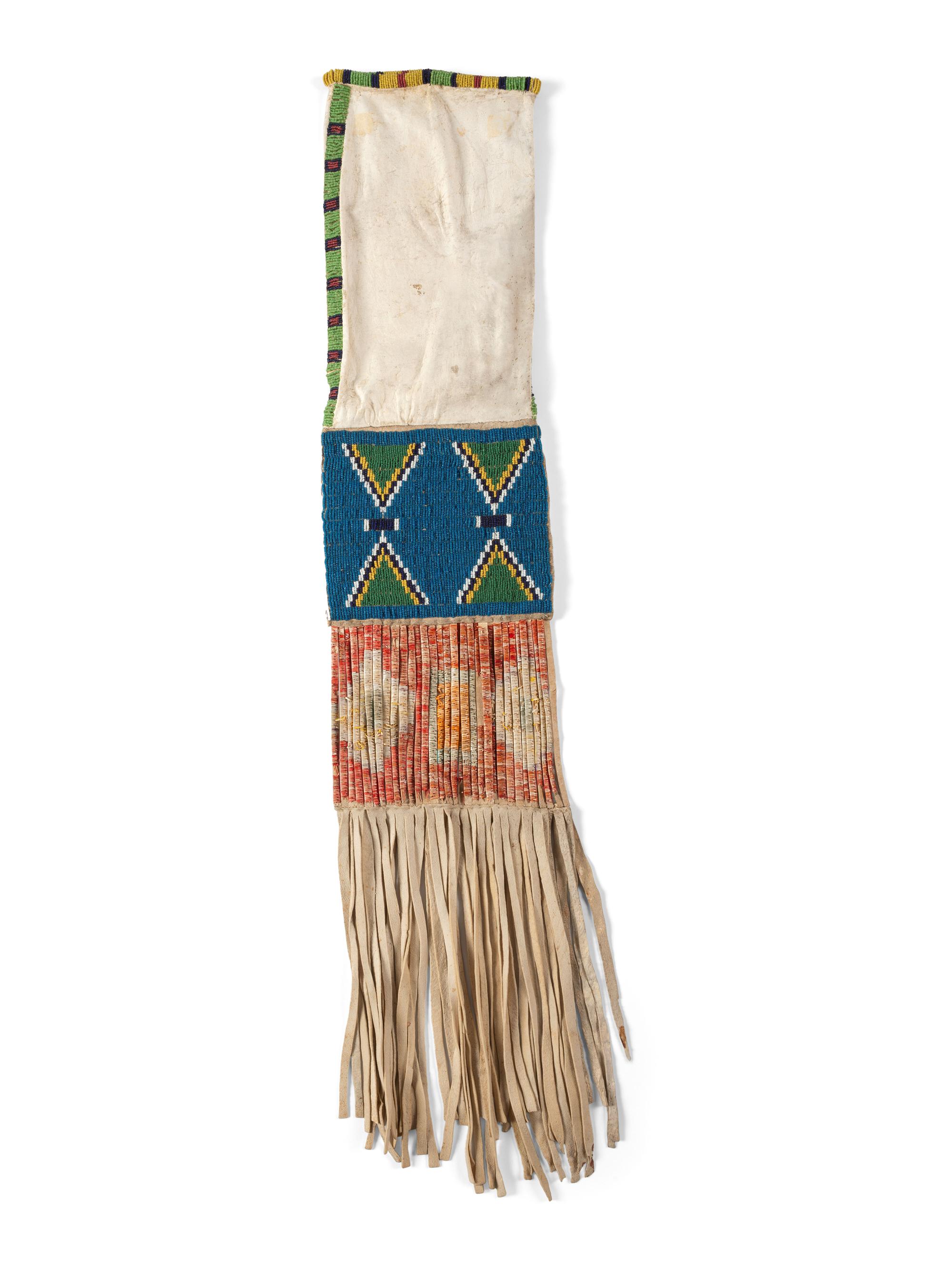 Sioux Beaded Hide Tobacco Bag