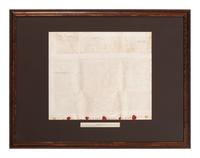 [NEW YORK]. Colonial-era manuscript indentures for property near Wall Street, 1694-1743.