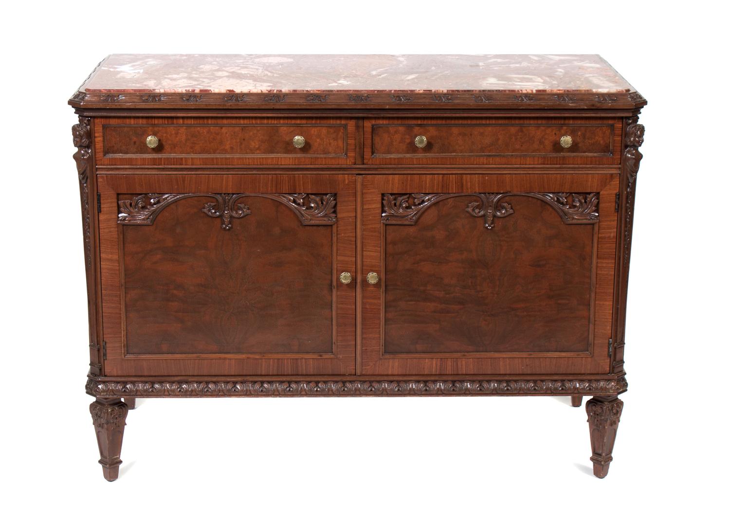 A Louis XVI Style Sideboard Height 33 1/4 x width 46 x depth 21 inches. — LATE 19TH CENTURY