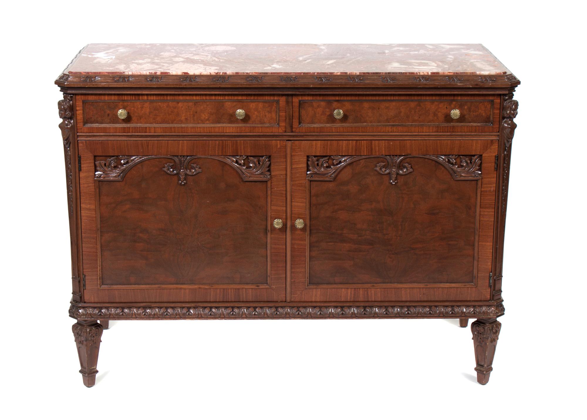 A Louis XVI Style Sideboard Height 33 1/4 x width 46 x depth 21 inches. — LATE 19TH CENTURY