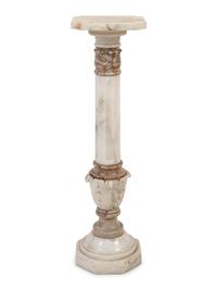 A Continental Alabaster Pedestal