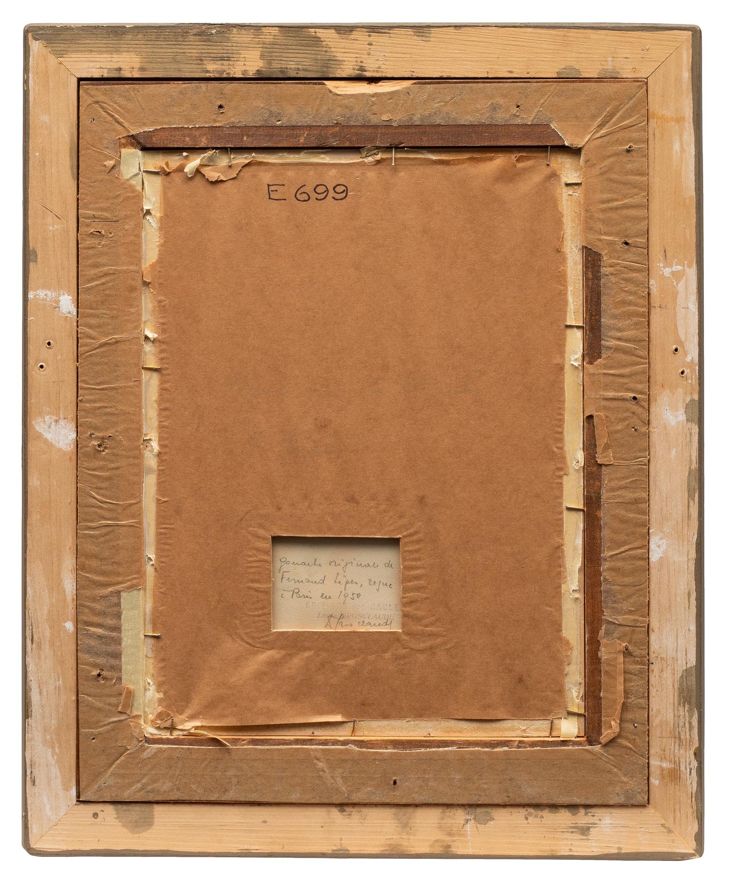 Composition à l'Oiseau sur Fond Bleu , 1949