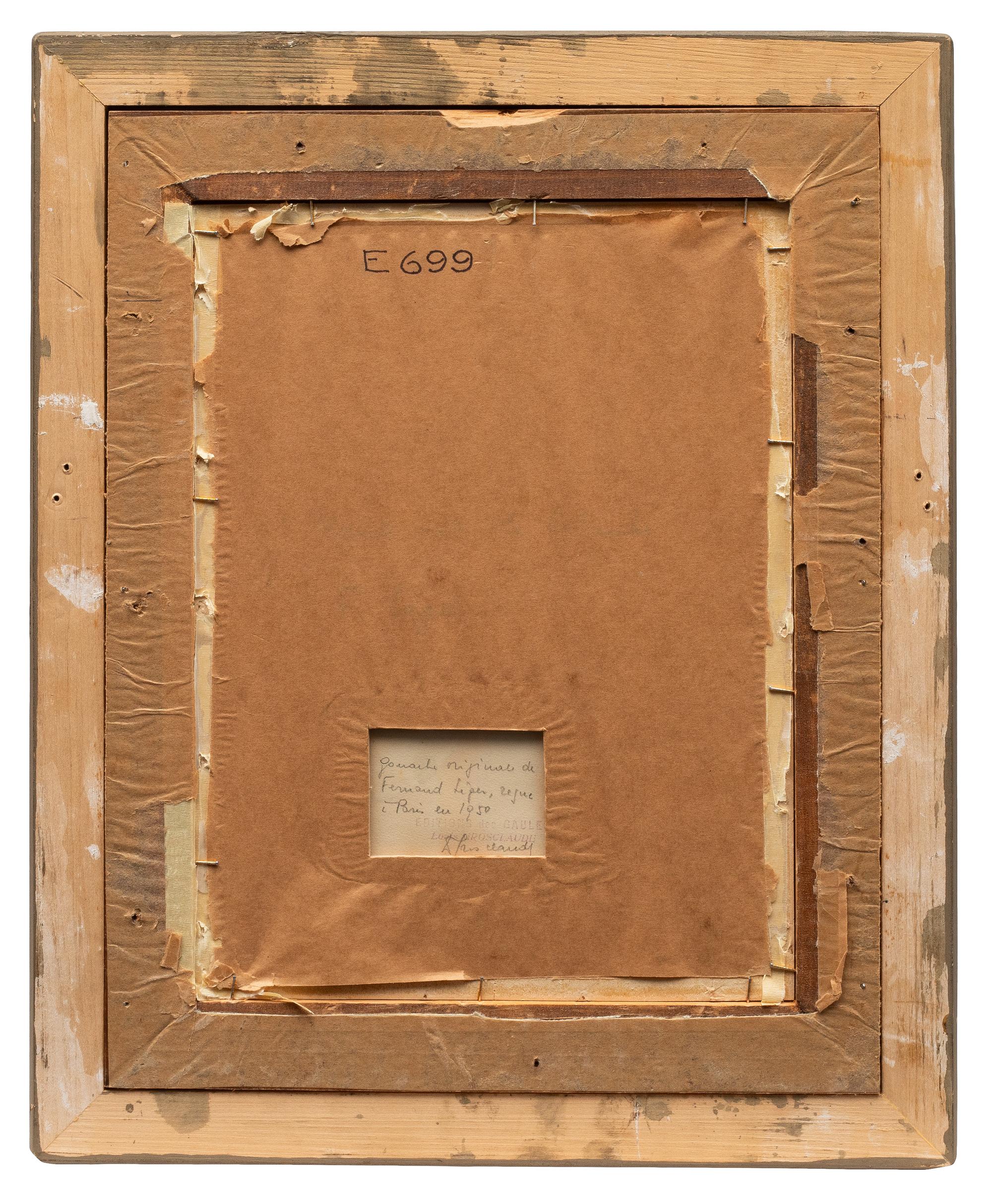 Composition à l'Oiseau sur Fond Bleu , 1949