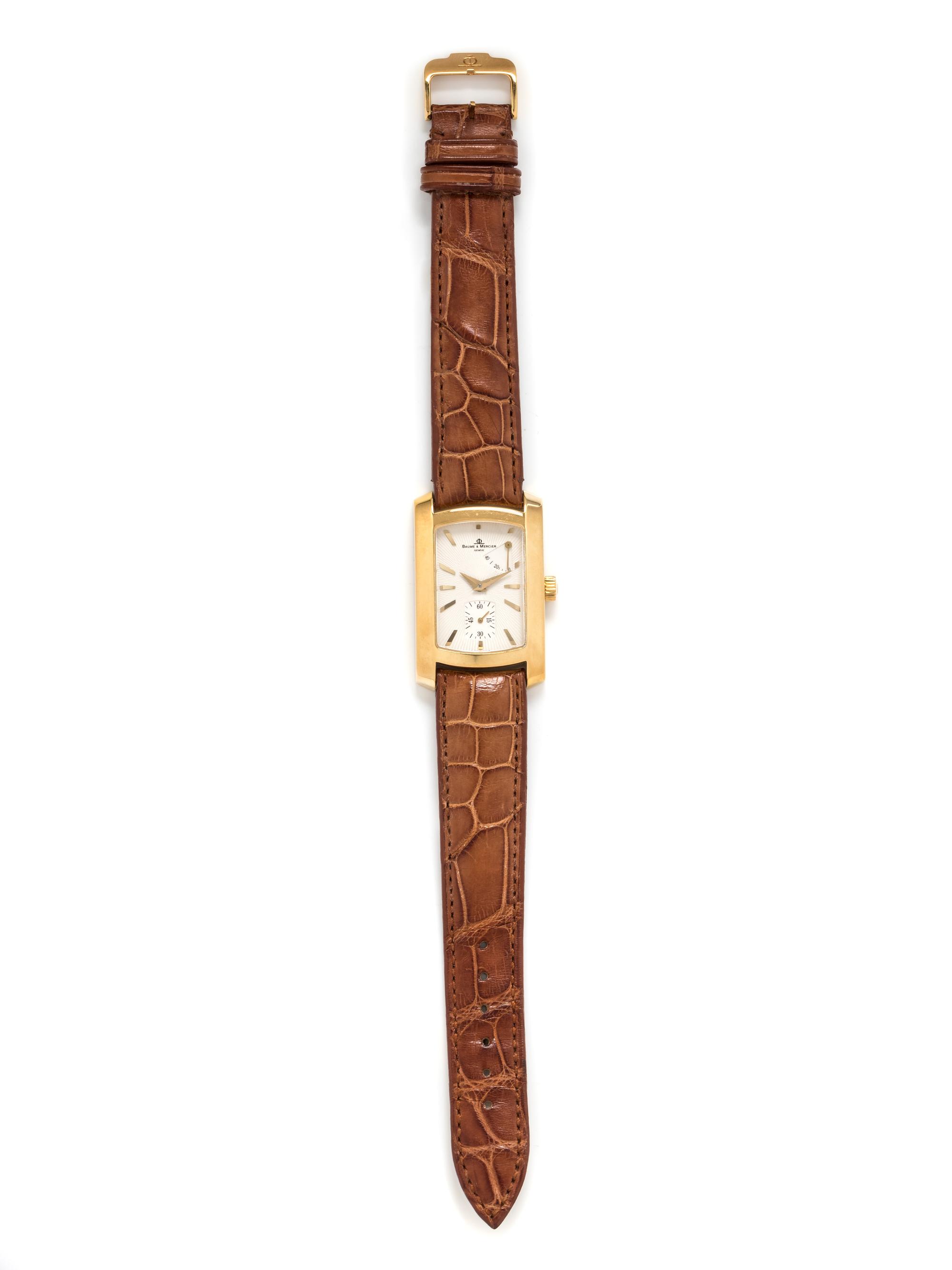 BAUME & MERCIER, 18K YELLOW GOLD REF. 65302 'HAMPTON' WRISTWATCH