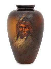 A Weller Louwelsea Indian Vase, by Anthony Dunlavy