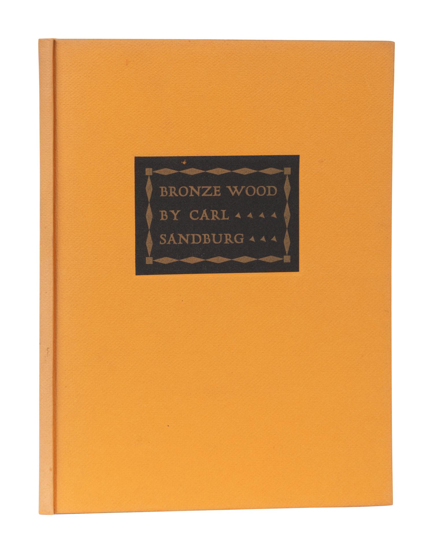 [GRABHORN PRESS]. SANDBURG, Carl. (1878 - 1967). Bronze Wood. San Francisco: The Grabhorn Press, 1941.