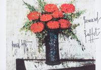 BUFFET, BERNARD. Color postcard signed ("Bernard Buffet"), n.d.