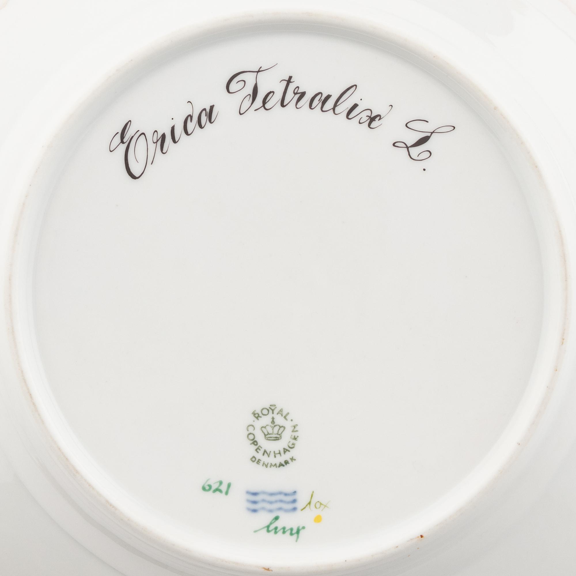 A Set of Thirteen Royal Copenhagen Flora Danica Porcelain Salad Plates