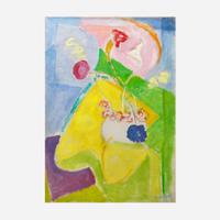 Quita Brodhead (American, 1901-2002) Abstract Form with Yellow and Pink