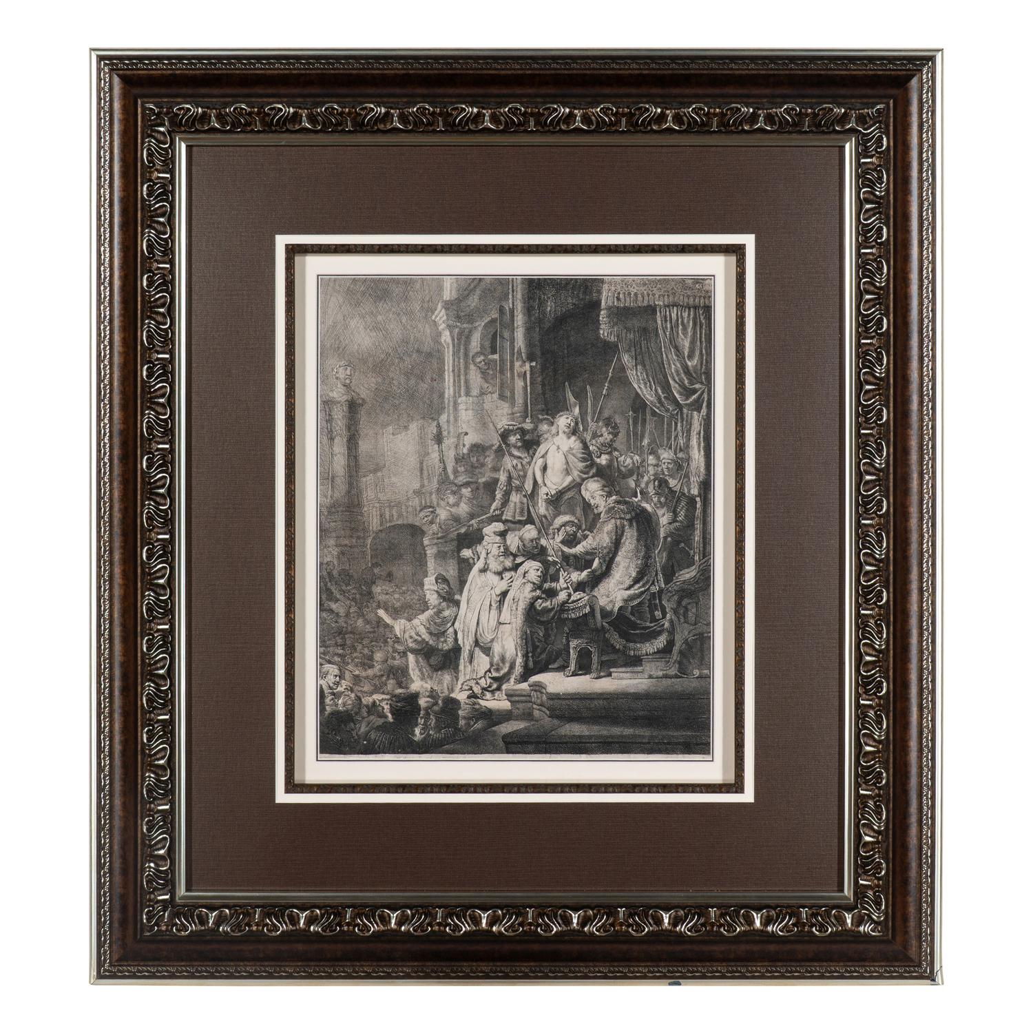 Rembrandt van Rijn (Dutch, 1606–1669) — Christ before Pilate: Large Plate (Ecce Homo) , 1635-36