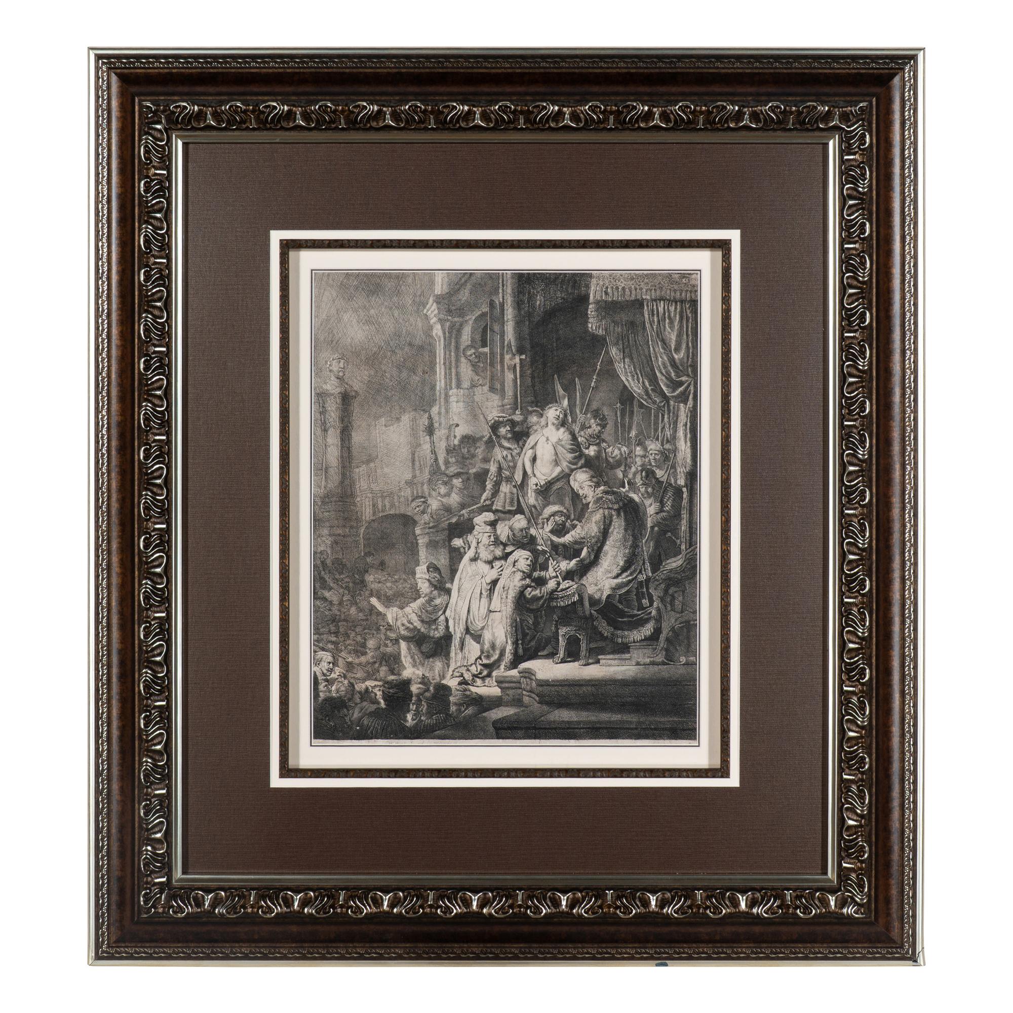 Rembrandt van Rijn (Dutch, 1606–1669) — Christ before Pilate: Large Plate (Ecce Homo) , 1635-36