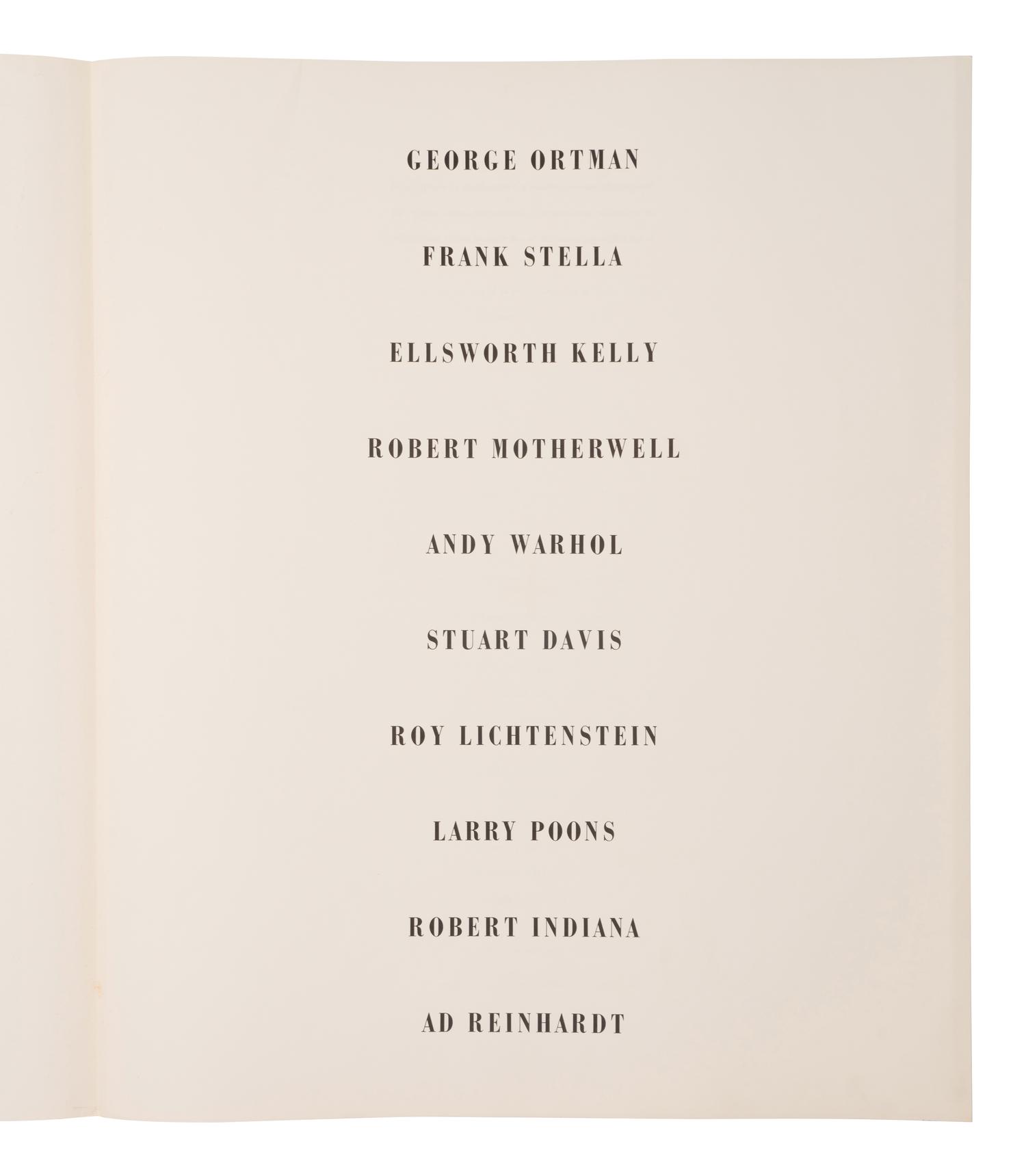 X + X (Ten Works by Ten Painters) (complete portfolio of ten including text pages and portfolio case), 1964