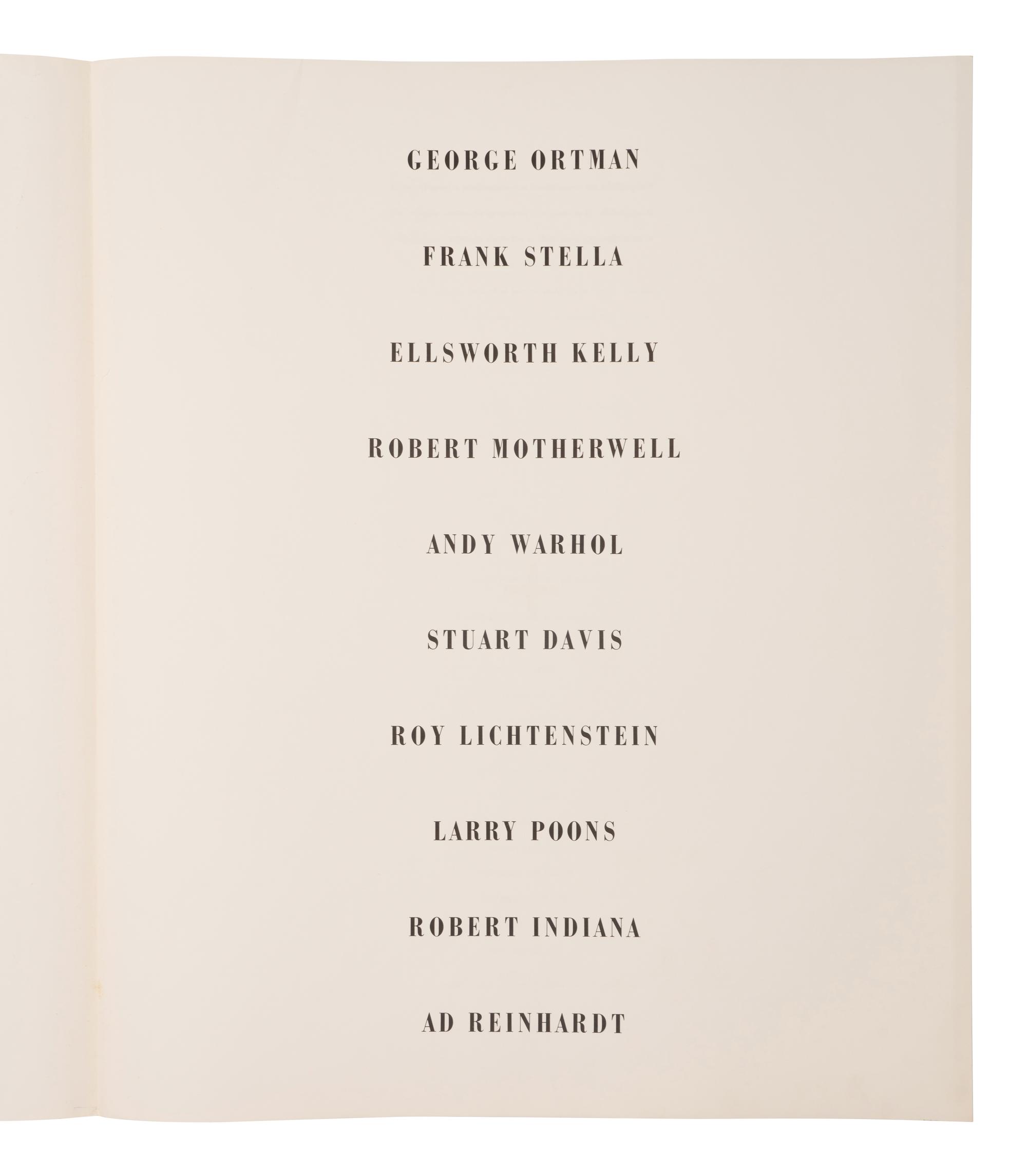 X + X (Ten Works by Ten Painters) (complete portfolio of ten including text pages and portfolio case), 1964